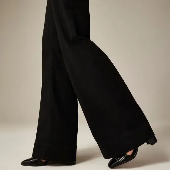 J. Crew Women's Denim Trouser in 1996 Semi-Stretch Black Rinse Size 27 NWT